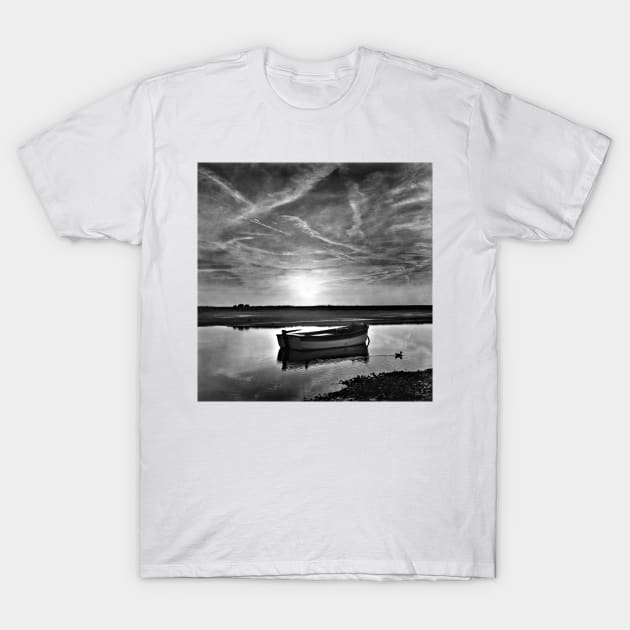 High tide at Burnham Overy Staithe, Norfolk, UK T-Shirt by richflintphoto